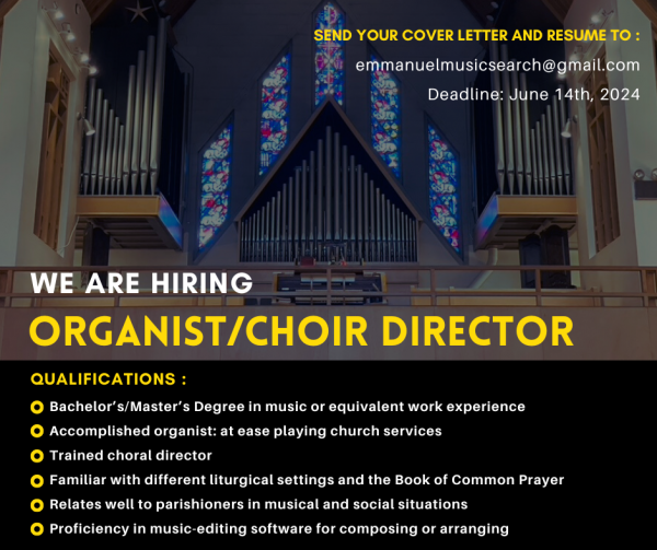 Now Hiring Organist/Choir Director